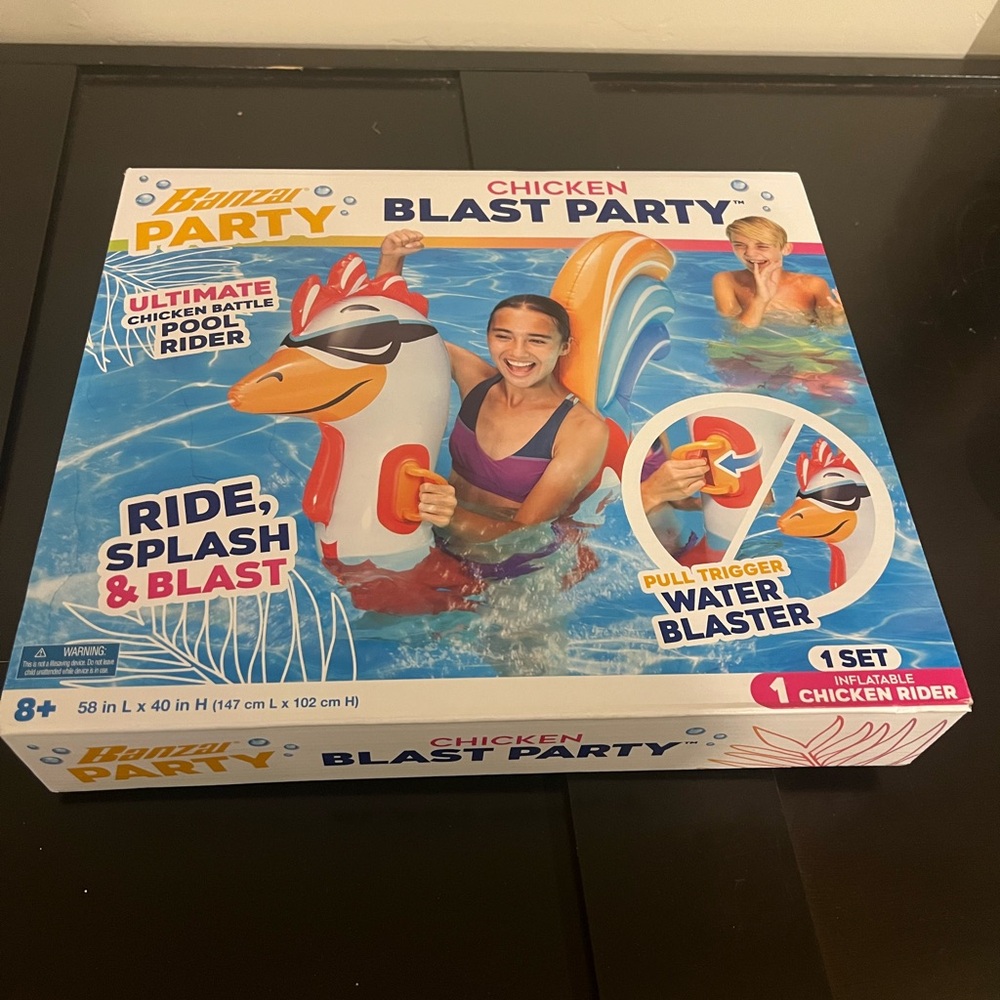 Chicken Blast Party Inflatable Pool Toy